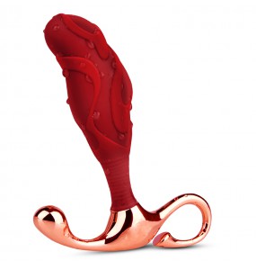 MIZZZEE Silicone Prostate Massager With Metal Handle Smooth Anal Plug (L Size 10.5*9.6*2.7cm)
